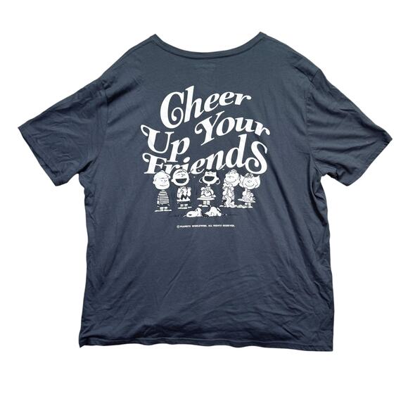 Peanuts Worldwide X Hybrid Snoopy Charlie Brown Cheer Up Your Friends Gray 2XL - Picture 2 of 5